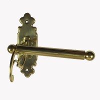 Classic Single Arm Toilet Roll Holder - Polished Brass